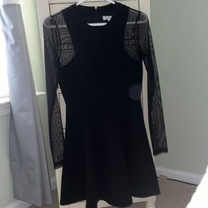 Black A-line dress